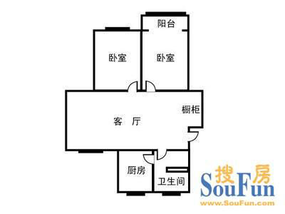 宝山一村宝山一村户型图 2室1厅1卫1厨 0.00㎡