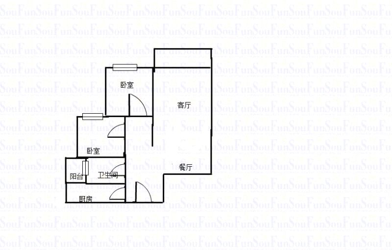 金科世界城金科世界城 2室 户型 2室1厅1卫1厨