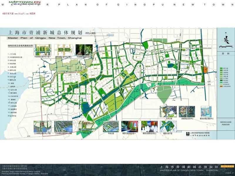 规划图 6,朱家角新城西边(复兴路以西)生态居住区上实发展海源别墅一