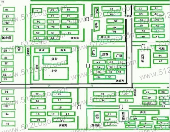 新升新苑小区摆位图