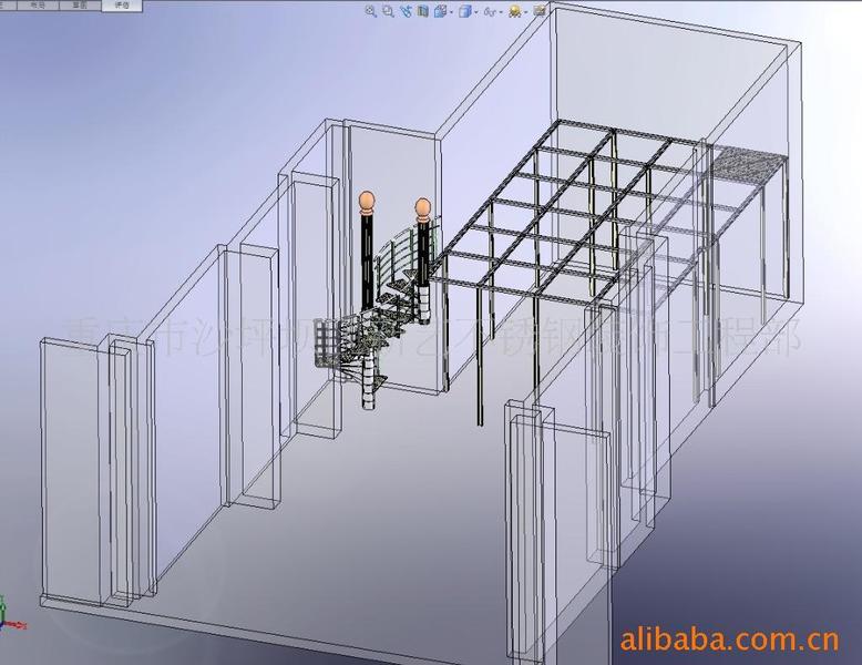 钢结构夹层及楼梯设计施工图