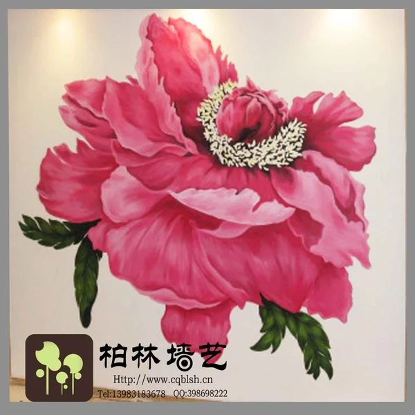 花卉手绘墙