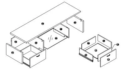 家具设计图,爆炸分板(拿个电视柜举例了)