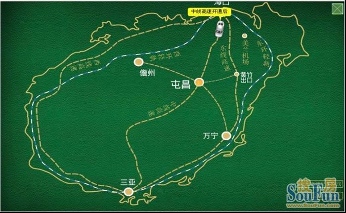 【海南交通】介绍海南将要兴建的几条高速公路,建好后