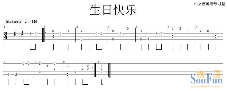 吉他简谱简单_小星星吉他简谱(3)