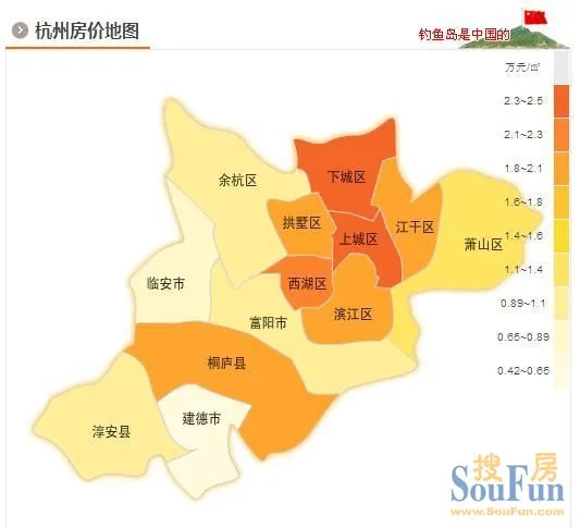 来看杭州房价地图和走势图,中国刚需老百姓的忧桑谁能