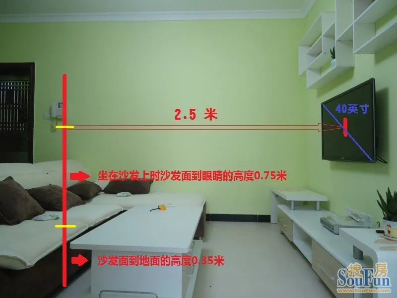 安装高度 电视机的安装这个问题就要认真度量好了,但这也不是什么困难