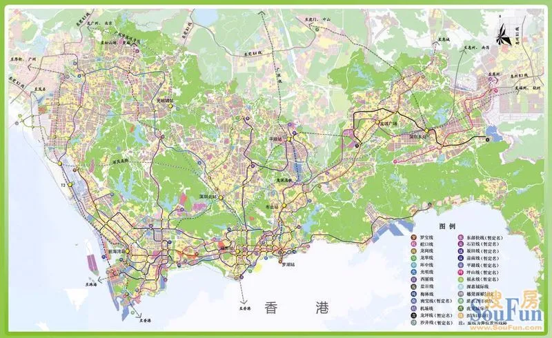 了正版的深圳地铁规划图,20条地铁5条轻轨!-龙华 ...