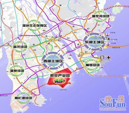 广珠轻轨,珠海大道,湖心路,香海路,港珠澳大桥……随着大型交通