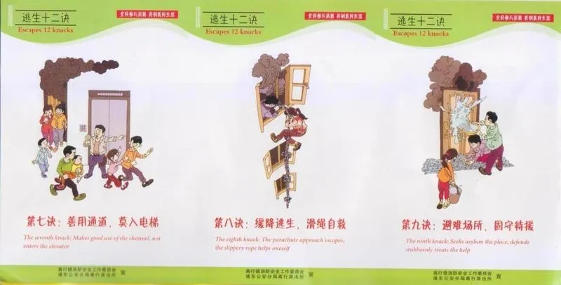 全民参与消防 共创美好生活之逃生十二诀