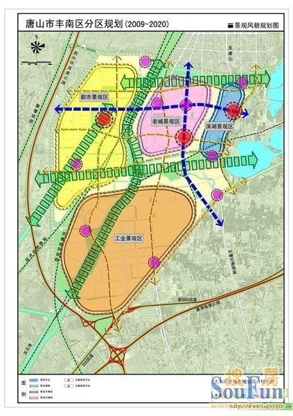唐山市丰南区控制性详细规划(钢厂搬走后规划图)图片