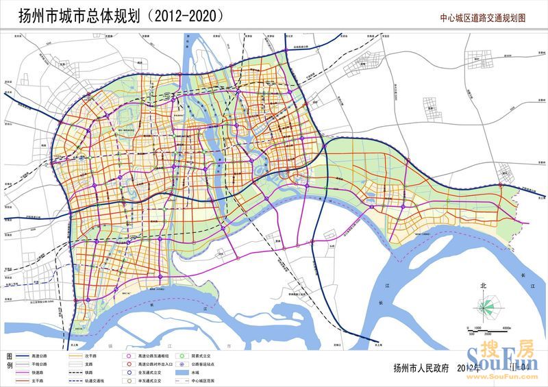 看了扬州2012-2020城市规划图,我们江湾城还是有潜力的啊~~(有图)