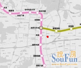二号线南延长线微调 - 武汉地铁规划图最新版本2013-2图片