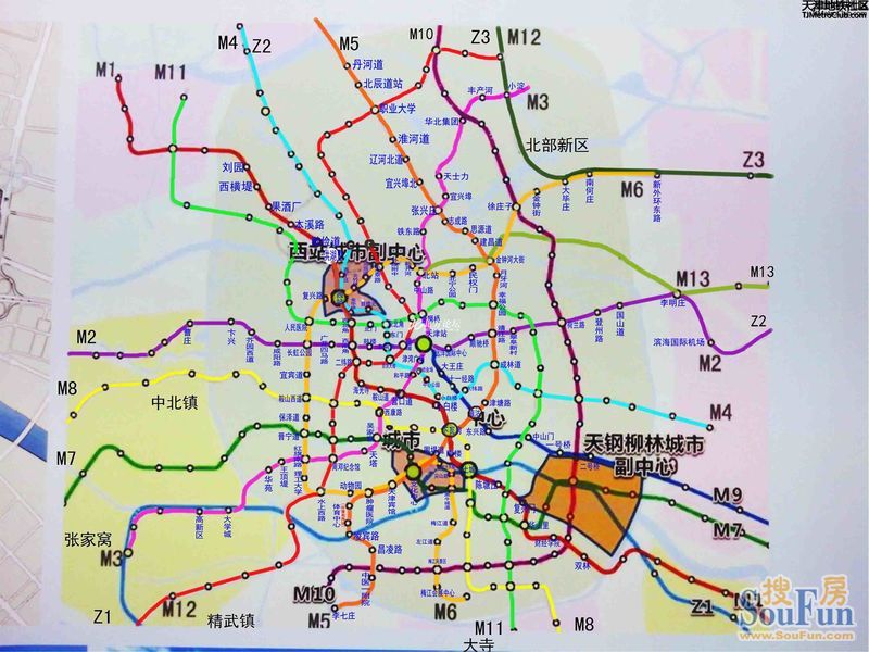 天津轨道交通最新规划图