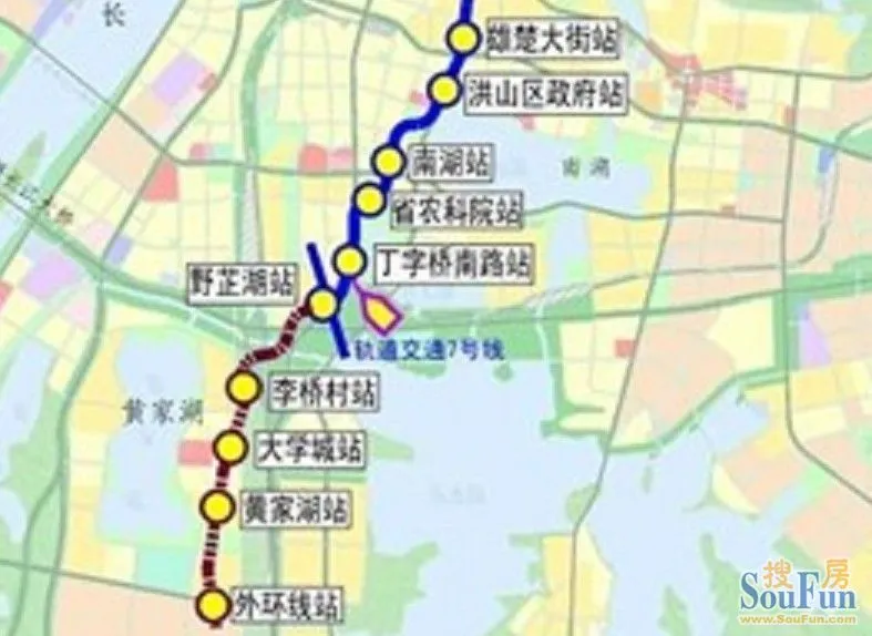 到江夏这边是远景线路规划,也就是8号线三期,预计 ...