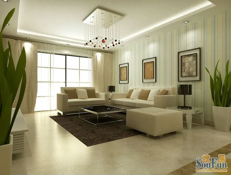 郑州装修.装饰.郑东新世界三室两厅装饰效果图