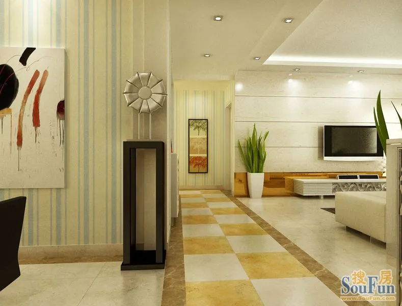 郑州装修.装饰.郑东新世界三室两厅装饰效果图