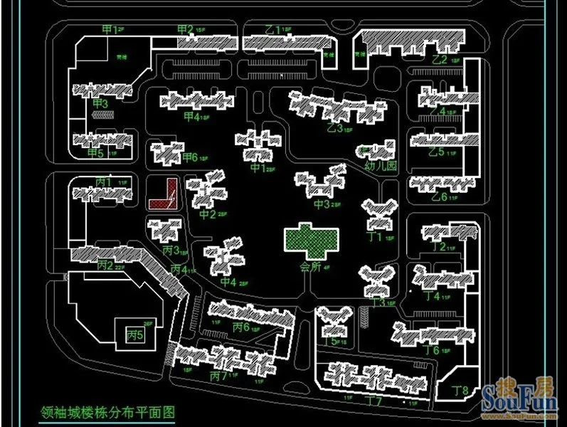 小区楼栋平面分布图