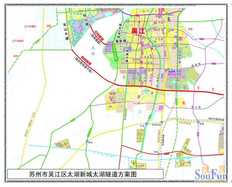 秒杀金鸡湖,吴江太湖新城太湖湖底隧道规划逆天出炉!