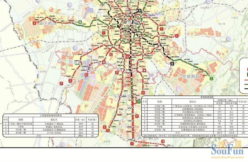 成都市地铁规划图(发改委版)