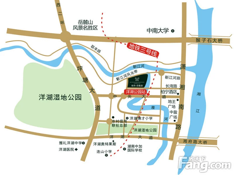 长沙恒伟西雅韵公馆区域交通介绍