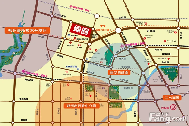 郑州城开绿园区域交通介绍