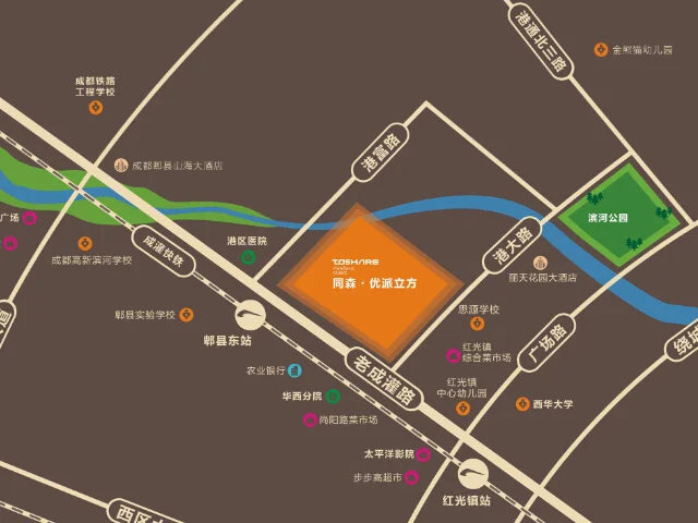 成都优派立方区域交通介绍