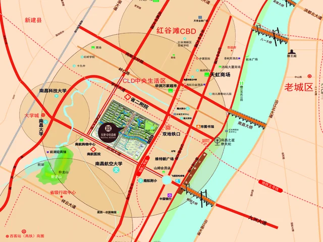 南昌中央香榭样区域交通介绍