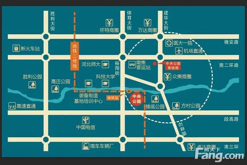 石家庄盛紫中央公园区域交通