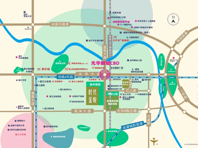 成都金恒德时代金悦区域交通介绍