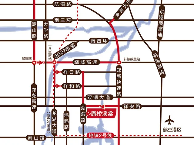 郑州康桥溪棠区域交通介绍