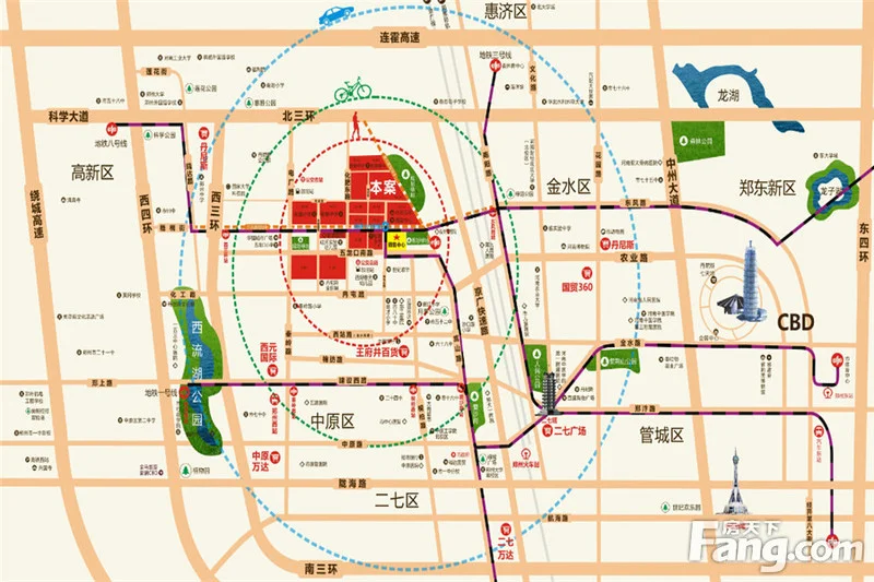 郑州五龙新城区域交通介绍