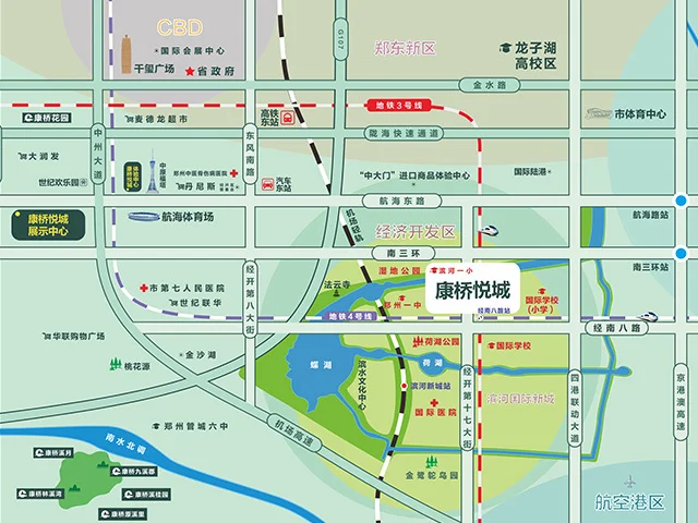 郑州康桥悦城区域交通介绍