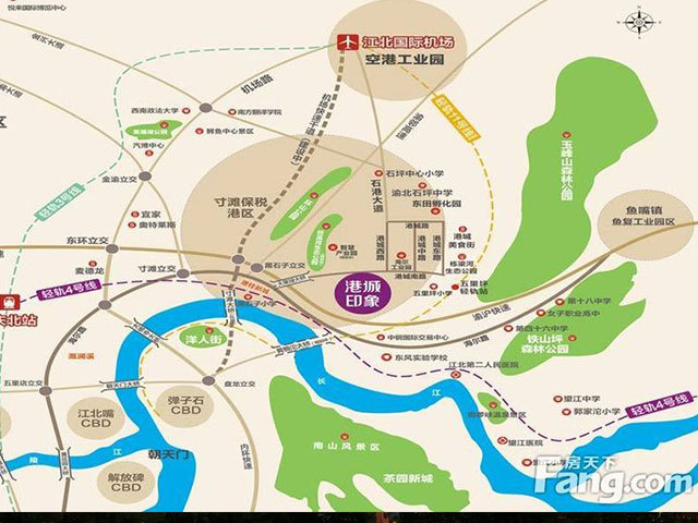 重庆港城印象区域交通介绍