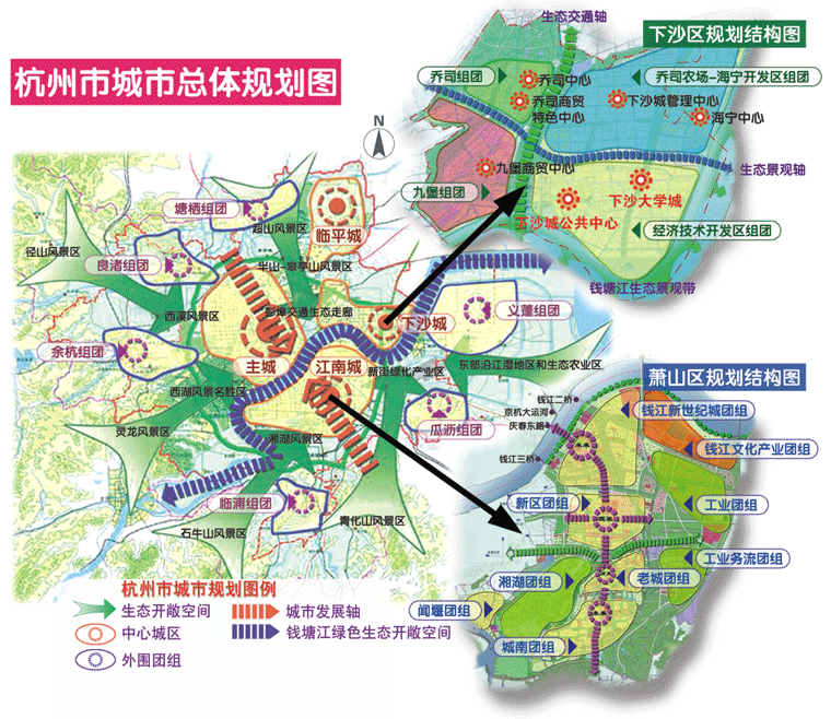 杭州市城市总体规划图 -demby -搜房博客