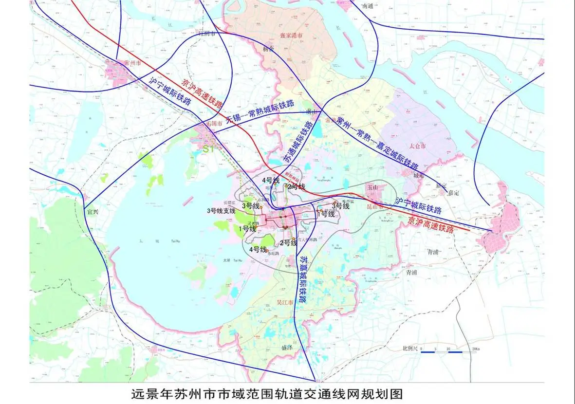 苏州市域轨道交通规划图