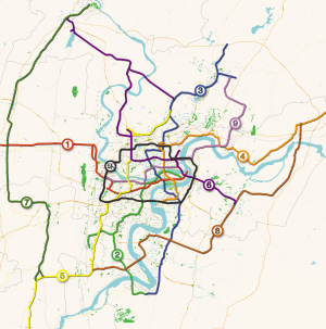 重庆市轨道交通(地铁轻轨)规划图"九线一环"270个站