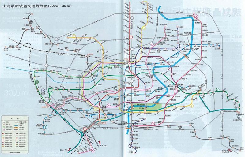 上海轨道交通最新规划图 江桥站 华江路站就在嘉城前面