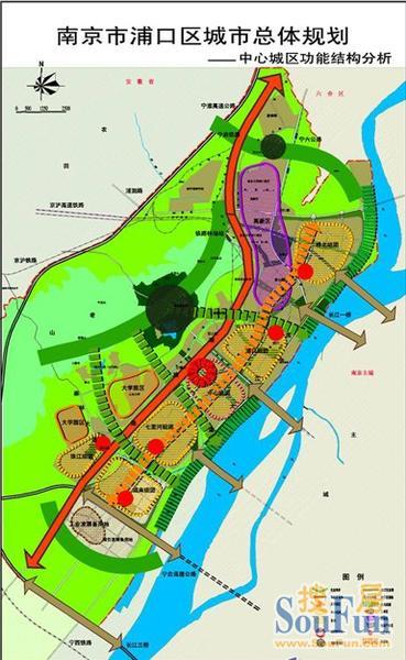 南京市浦口区城市总体规划——城区功能结构分析