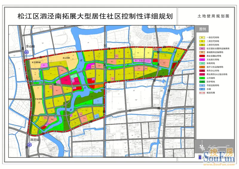 松江区泗泾南拓展大型居住社区控制性详细规划——看好泗泾的发展!