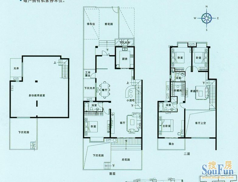 主题:叠加别墅户型图赏析