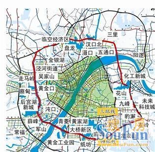 楚天都市报报道:四环线明日动工,2015年完工!四环线规划图附上