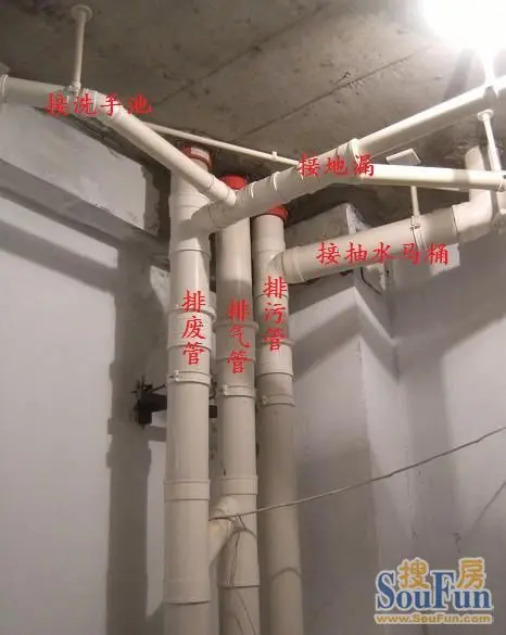 我们去收房的时候一定要看看排污管,排废管的安装是怎样的,是否做到