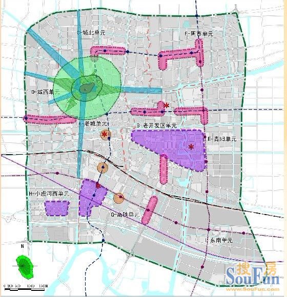 昆山市区未来城市天际线规划图