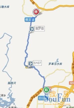 王关等地,北至修文县阳明大道牌坊处,通过互通立交与贵毕高速路的连接