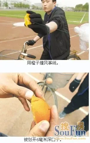男子险遭风筝线割喉图片