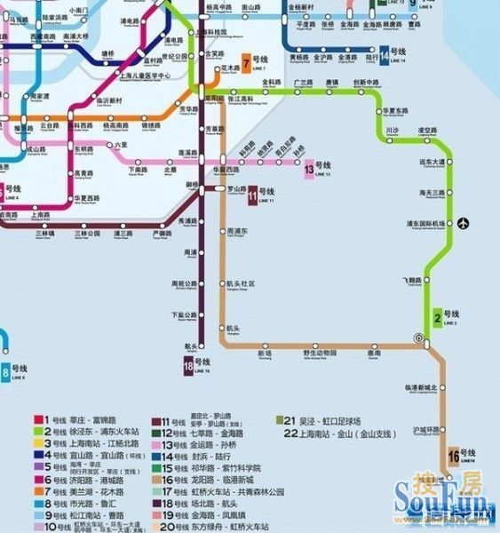 上海地铁规划图