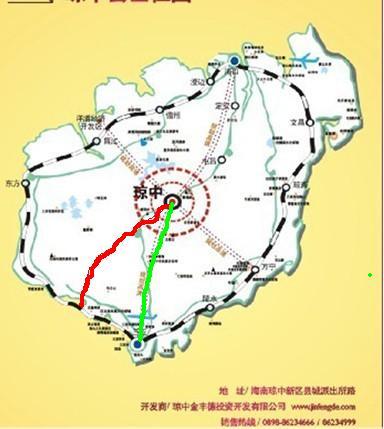 那么如果中线高速公路走"海口-屯昌-琼中-五指山-保亭-三亚"一线,能