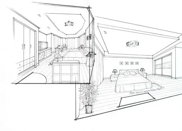 工程图 户型 户型图 简笔画 平面图 手绘 线稿 600_434