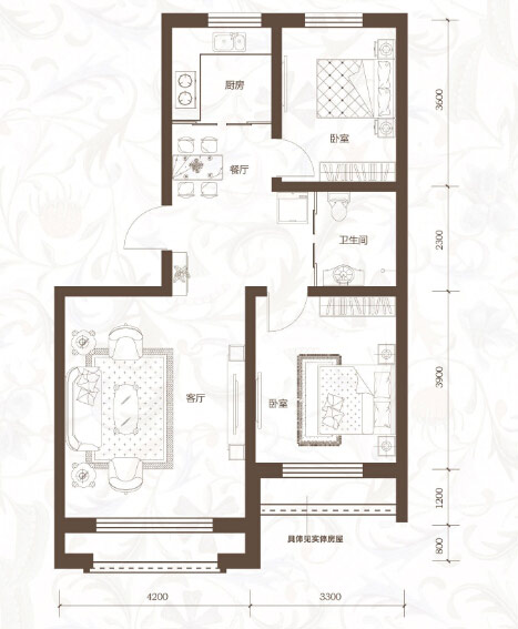 90平户型图